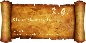 Klasz Gabriella névjegykártya