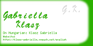 gabriella klasz business card